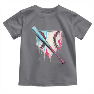 Baseball Home Plate Drip With Sprinkles Toddler T Shirt TS02 Charcoal Print Your Wear