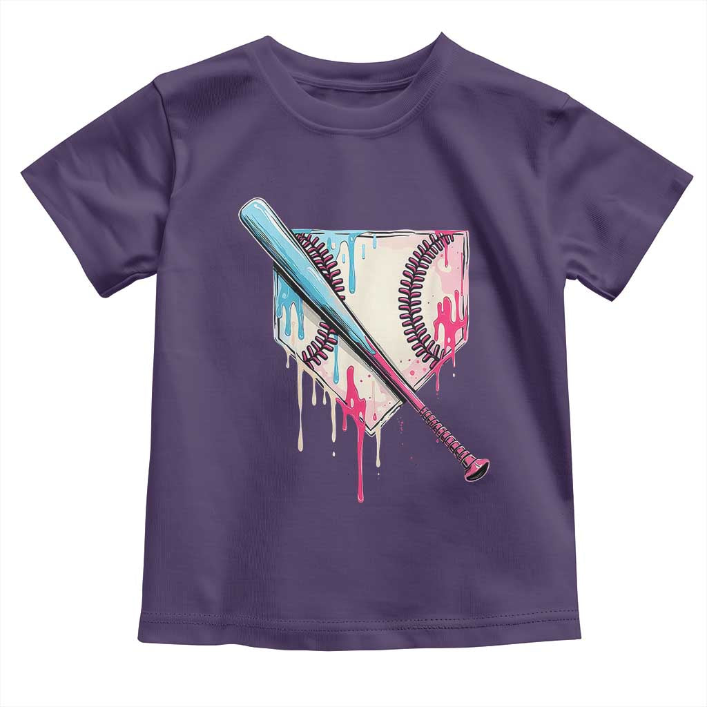 Baseball Home Plate Drip With Sprinkles Toddler T Shirt TS02 Purple Print Your Wear