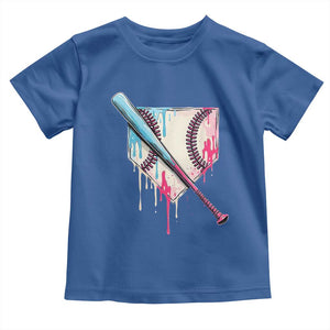 Baseball Home Plate Drip With Sprinkles Toddler T Shirt TS02 Royal Blue Print Your Wear