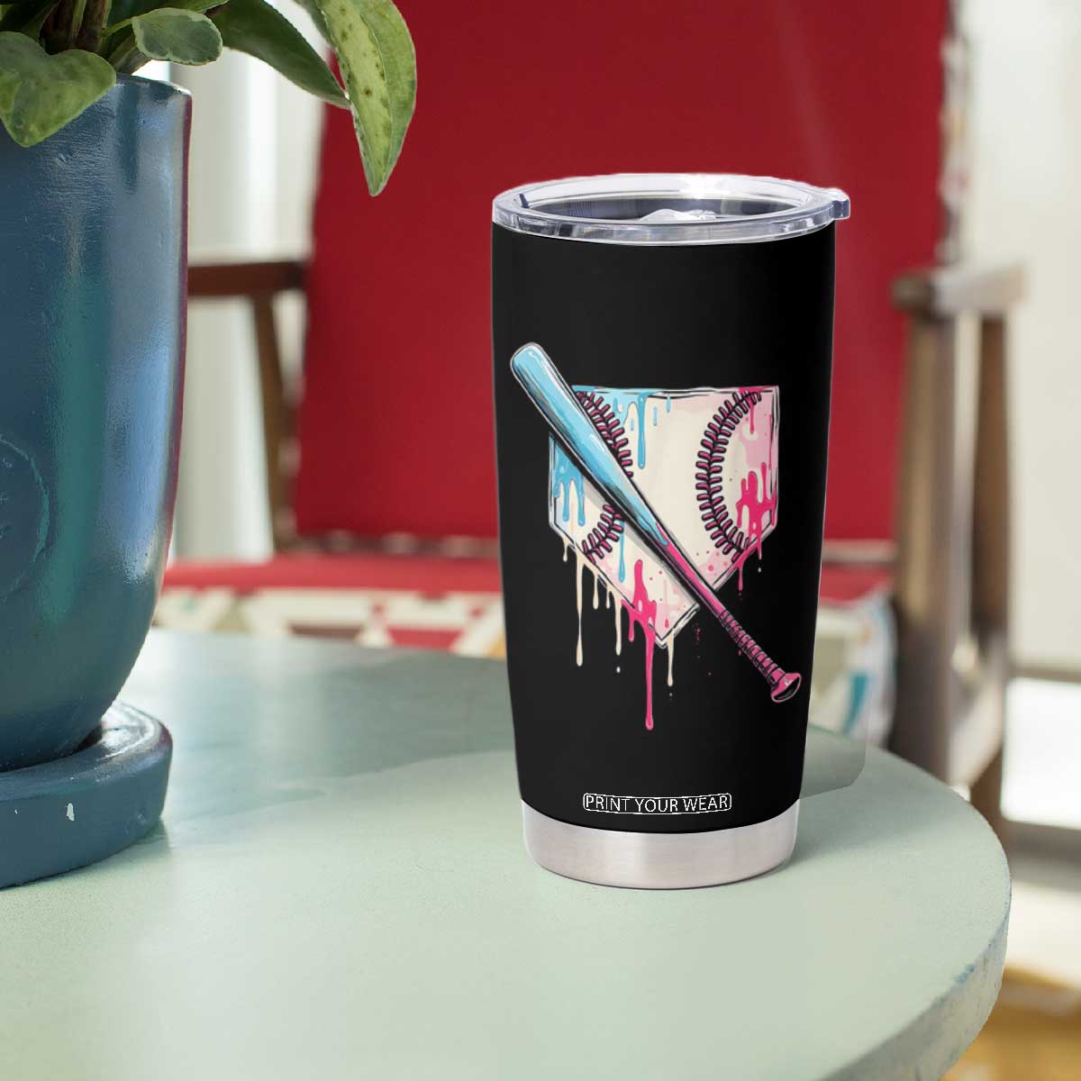 Baseball Home Plate Drip With Sprinkles Tumbler Cup TS02 Print Your Wear