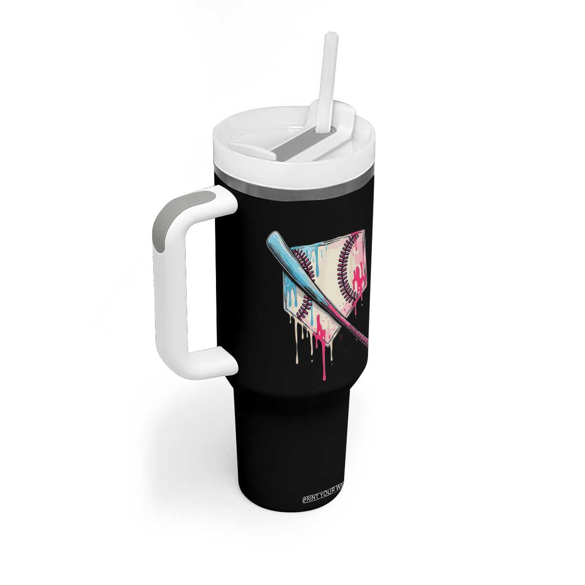 Baseball Home Plate Drip With Sprinkles Tumbler With Handle TS02 Print Your Wear