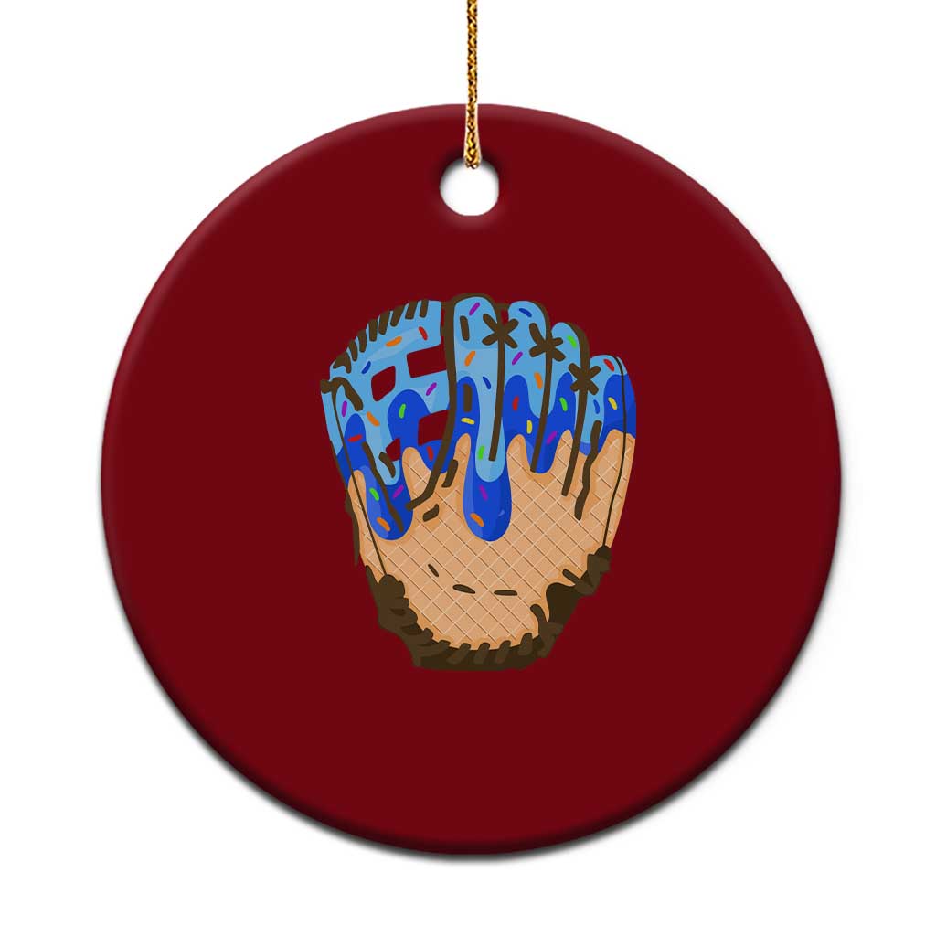 Blue Ice Cream Cone Baseball Glove Drip Ceramic Ornament TS02 1pc Red Print Your Wear