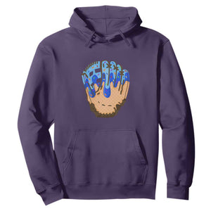 Blue Ice Cream Cone Baseball Glove Drip Hoodie TS02 Purple Print Your Wear