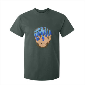 Blue Ice Cream Cone Baseball Glove Drip T Shirt For Kid TS02 Dark Forest Green Print Your Wear