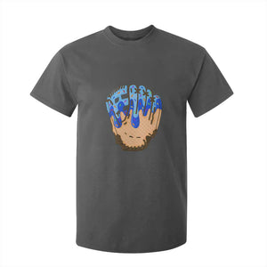 Blue Ice Cream Cone Baseball Glove Drip T Shirt For Kid TS02 Dark Heather Print Your Wear
