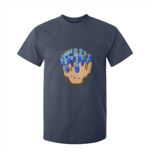 Blue Ice Cream Cone Baseball Glove Drip T Shirt For Kid TS02 Navy Print Your Wear