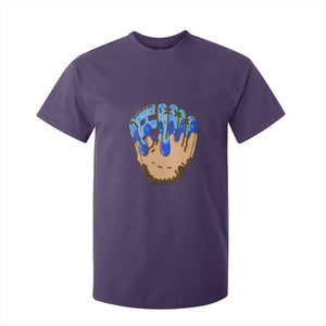 Blue Ice Cream Cone Baseball Glove Drip T Shirt For Kid TS02 Purple Print Your Wear