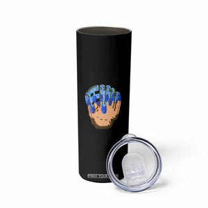 Blue Ice Cream Cone Baseball Glove Drip Skinny Tumbler TS02 Print Your Wear