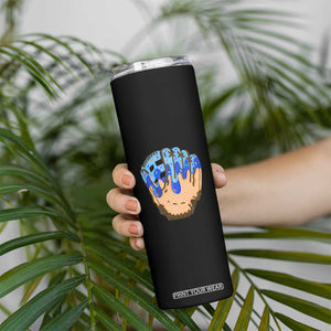 Blue Ice Cream Cone Baseball Glove Drip Skinny Tumbler TS02 Print Your Wear