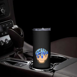 Blue Ice Cream Cone Baseball Glove Drip Skinny Tumbler TS02 Print Your Wear