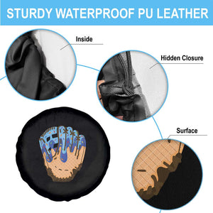 Blue Ice Cream Cone Baseball Glove Drip Spare Tire Cover TS02 Print Your Wear