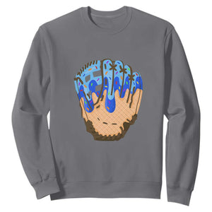 Blue Ice Cream Cone Baseball Glove Drip Sweatshirt TS02 Charcoal Print Your Wear
