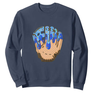 Blue Ice Cream Cone Baseball Glove Drip Sweatshirt TS02 Navy Print Your Wear