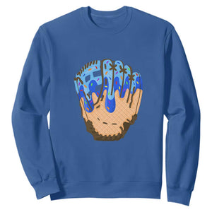 Blue Ice Cream Cone Baseball Glove Drip Sweatshirt TS02 Royal Blue Print Your Wear