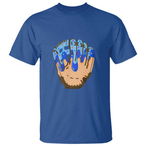 Blue Ice Cream Cone Baseball Glove Drip T Shirt TS02 Royal Blue Print Your Wear