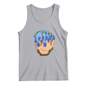 Blue Ice Cream Cone Baseball Glove Drip Tank Top TS02 Athletic Heather Print Your Wear