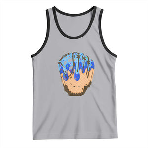 Blue Ice Cream Cone Baseball Glove Drip Tank Top TS02 Athletic Heather Black Print Your Wear