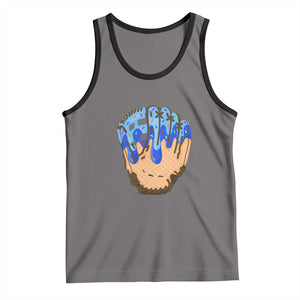 Blue Ice Cream Cone Baseball Glove Drip Tank Top TS02 Deep Heather Black Print Your Wear