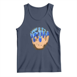 Blue Ice Cream Cone Baseball Glove Drip Tank Top TS02 Navy Print Your Wear