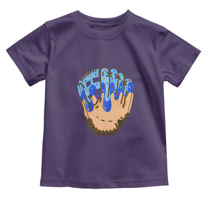 Blue Ice Cream Cone Baseball Glove Drip Toddler T Shirt TS02 Purple Print Your Wear