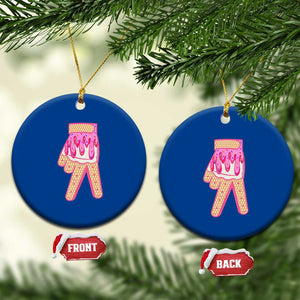 Pink Ice Cream Baseball Glove Sprinkles Drip Ceramic Ornament Funny V Sign TS02 1pc Blue Print Your Wear