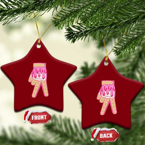 Pink Ice Cream Baseball Glove Sprinkles Drip Ceramic Ornament Funny V Sign TS02 Print Your Wear