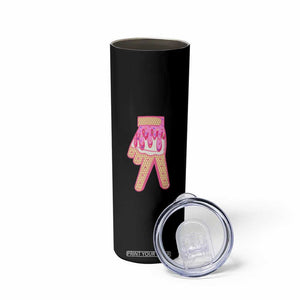 Pink Ice Cream Baseball Glove Sprinkles Drip Skinny Tumbler Funny V Sign TS02 Print Your Wear