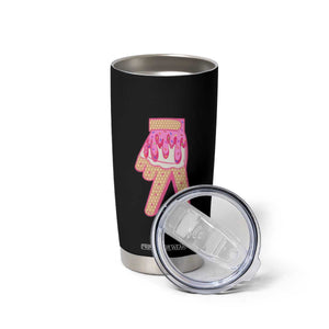 Pink Ice Cream Baseball Glove Sprinkles Drip Tumbler Cup Funny V Sign TS02 Print Your Wear