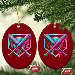 Baseball Drip Ice Cream Dripping Ceramic Ornament TS02 Print Your Wear