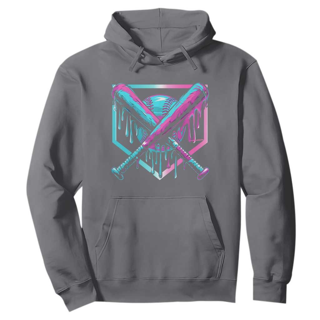 Baseball Drip Ice Cream Dripping Hoodie TS02 Charcoal Print Your Wear