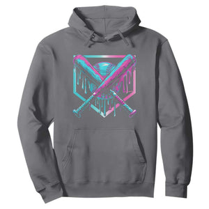 Baseball Drip Ice Cream Dripping Hoodie TS02 Charcoal Print Your Wear
