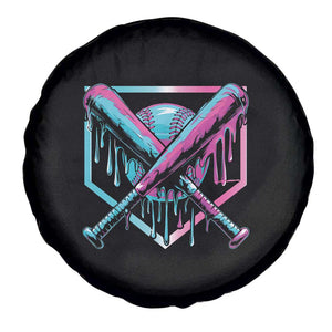 Baseball Drip Ice Cream Dripping Spare Tire Cover TS02 Print Your Wear