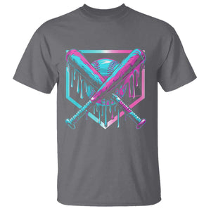 Baseball Drip Ice Cream Dripping T Shirt TS02 Charcoal Print Your Wear