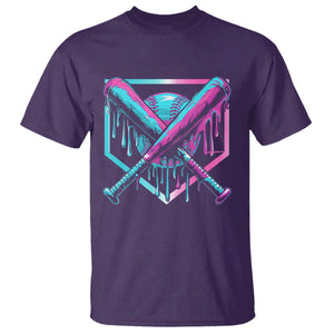 Baseball Drip Ice Cream Dripping T Shirt TS02 Purple Print Your Wear