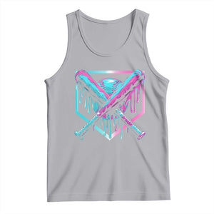 Baseball Drip Ice Cream Dripping Tank Top TS02 Athletic Heather Print Your Wear