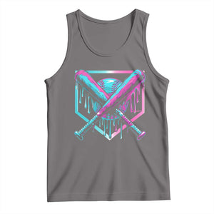 Baseball Drip Ice Cream Dripping Tank Top TS02 Deep Heather Print Your Wear