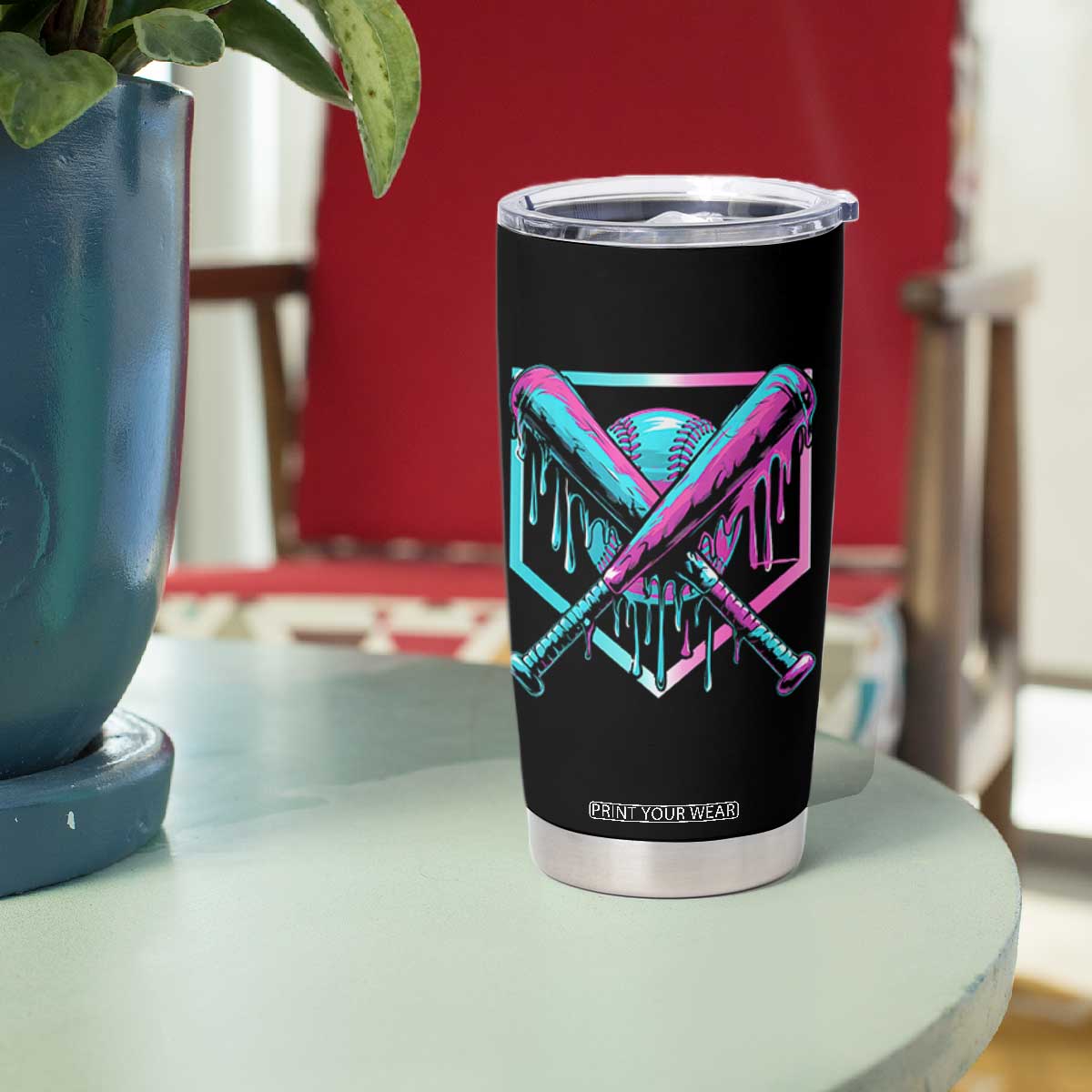 Baseball Drip Ice Cream Dripping Tumbler Cup TS02 Print Your Wear