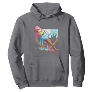 Baseball Home Ice Cream Dripping Hoodie TS02 Charcoal Print Your Wear