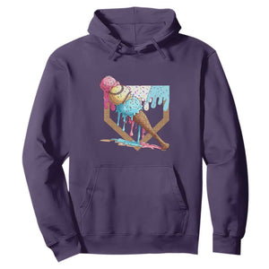 Baseball Home Ice Cream Dripping Hoodie TS02 Purple Print Your Wear