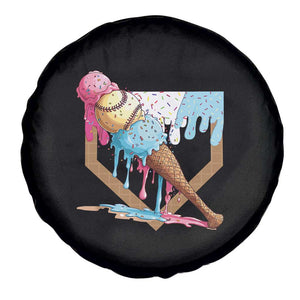 Baseball Home Ice Cream Dripping Spare Tire Cover TS02 Print Your Wear