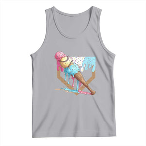 Baseball Home Ice Cream Dripping Tank Top TS02 Athletic Heather Print Your Wear