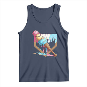 Baseball Home Ice Cream Dripping Tank Top TS02 Navy Print Your Wear