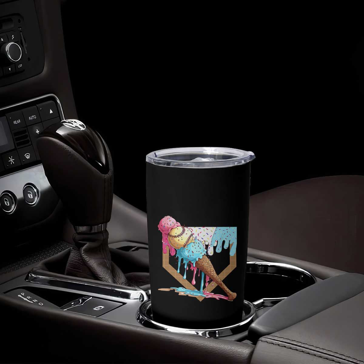 Baseball Home Ice Cream Dripping Tumbler Cup TS02 Print Your Wear