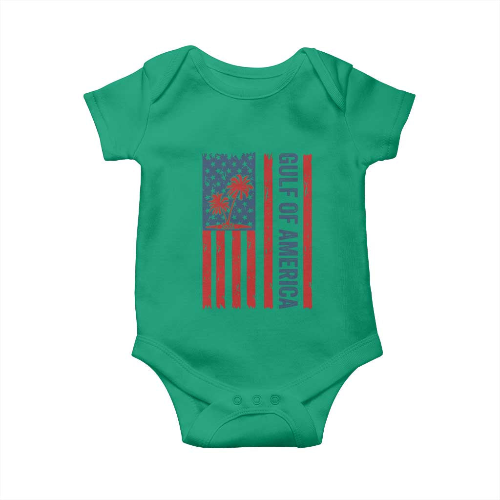 Funny Gulf Of US America Est 2025 Baby Onesie USA American Flag TS02 Irish Green Print Your Wear