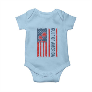 Funny Gulf Of US America Est 2025 Baby Onesie USA American Flag TS02 Light Blue Print Your Wear