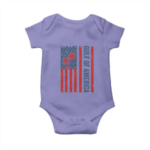 Funny Gulf Of US America Est 2025 Baby Onesie USA American Flag TS02 Violet Print Your Wear