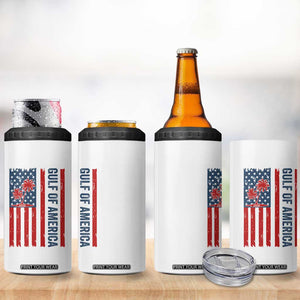 Funny Gulf Of US America Est 2025 4 in 1 Can Cooler Tumbler USA American Flag TS02 Print Your Wear