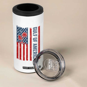 Funny Gulf Of US America Est 2025 4 in 1 Can Cooler Tumbler USA American Flag TS02 Print Your Wear