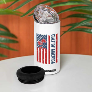 Funny Gulf Of US America Est 2025 4 in 1 Can Cooler Tumbler USA American Flag TS02 Print Your Wear