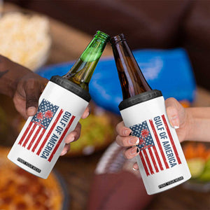 Funny Gulf Of US America Est 2025 4 in 1 Can Cooler Tumbler USA American Flag TS02 Print Your Wear